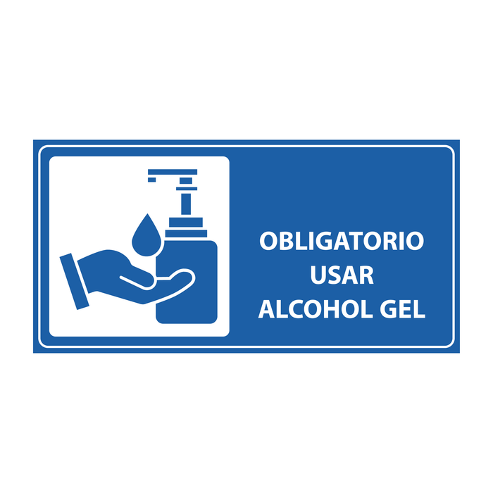 Uso obligatorio de alcohol gel SH-08