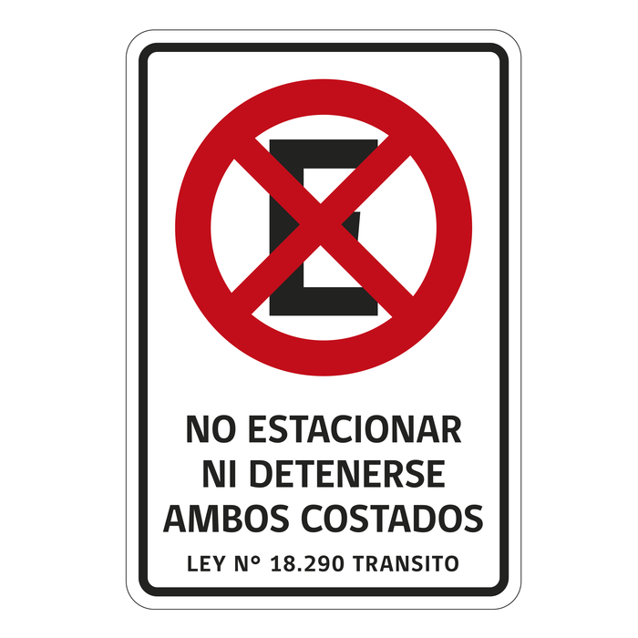 NO Estacionar ni detenerse ambos costados RPO-14f